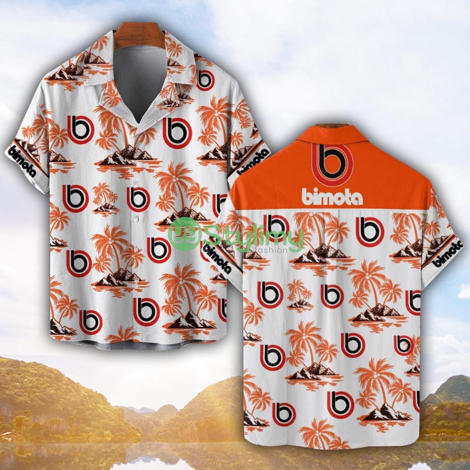 Bimota Motorcycles Orange Coconut Pattern Combo 3D Hawaiian Shirt And Shorts 3 Bimota Motorcycles Orange Coconut Pattern Combo 3D Hawaiian Shirt And Shorts Product Photo 1