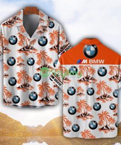 BMW M Car Orange Coconut Pattern Combo 3D Hawaiian Shirt And Shorts Product Photo 1