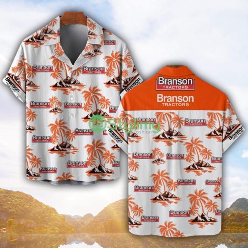 Branson Orange Coconut Pattern Combo 3D Hawaiian Shirt And Shorts Product Photo 1