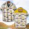 Branson Yellow Coconut Pattern Combo 3D Hawaiian Shirt And Shorts Product Photo 2