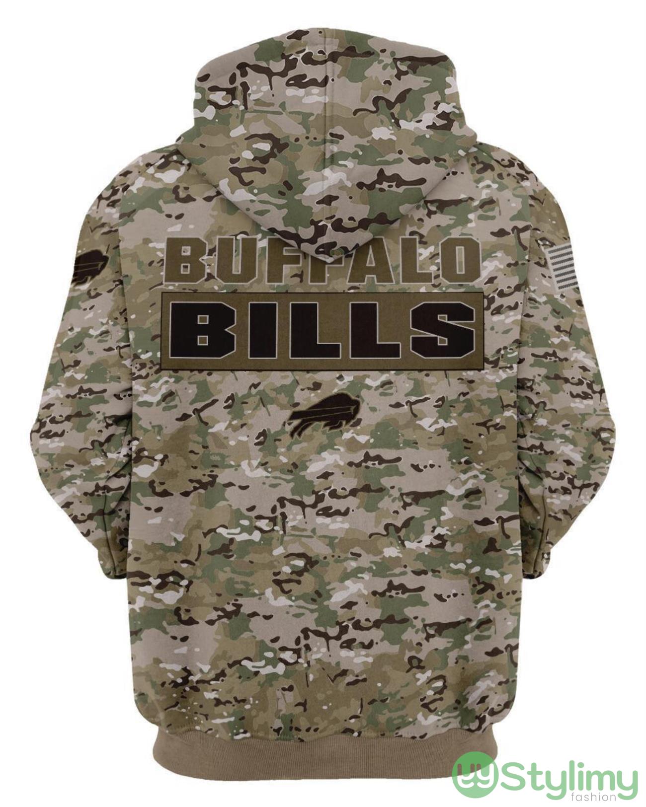 Buffalo BillsCamo Military Pattern 3D Hoodie For Fans 3 Buffalo BillsCamo Military Pattern 3D Hoodie For Fans Product Photo 3