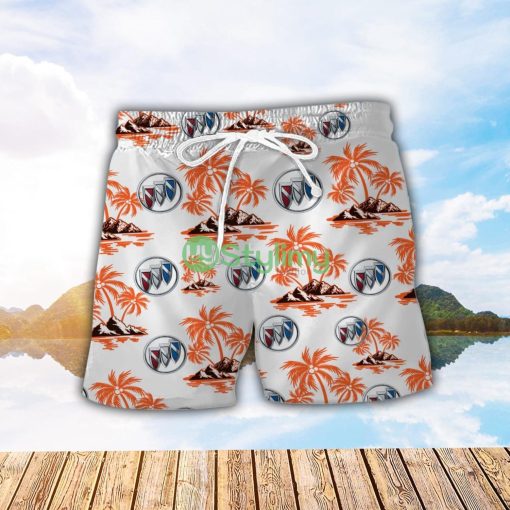 Buick Orange Coconut Pattern Combo 3D Hawaiian Shirt And Shorts Product Photo 2