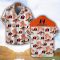 Case IH Orange Coconut Pattern Combo 3D Hawaiian Shirt And Shorts Product Photo 2