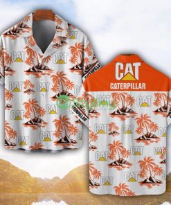 Caterpillar Inc Orange Coconut Pattern Combo 3D Hawaiian Shirt And Shorts Product Photo 1