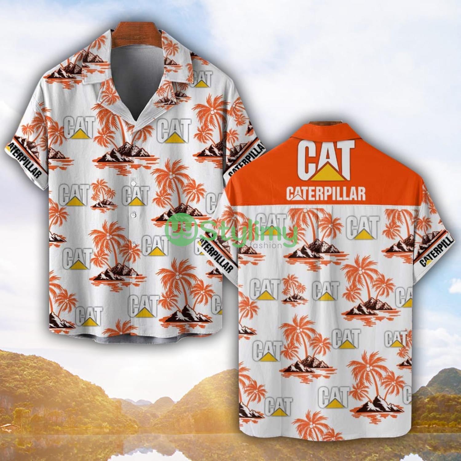 Caterpillar Inc Orange Coconut Pattern Combo 3D Hawaiian Shirt And Shorts 3 Caterpillar Inc Orange Coconut Pattern Combo 3D Hawaiian Shirt And Shorts Product Photo 1