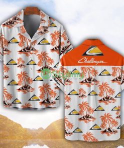 Challenger Orange Coconut Pattern Combo 3D Hawaiian Shirt And Shorts Product Photo 1
