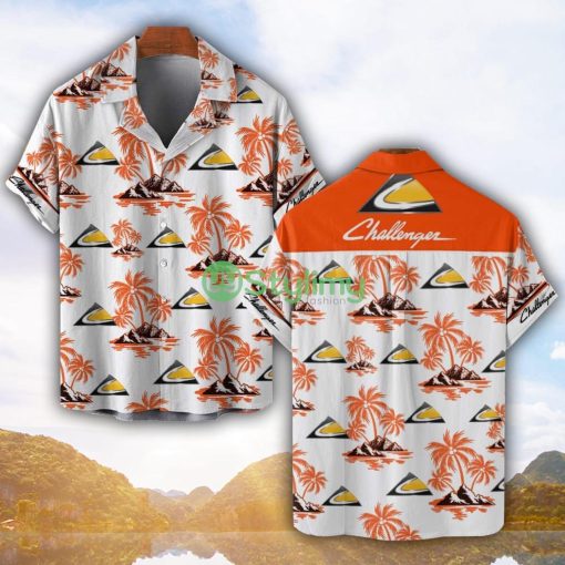 Challenger Orange Coconut Pattern Combo 3D Hawaiian Shirt And Shorts Product Photo 1