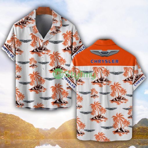 Chrysler Orange Coconut Pattern Combo 3D Hawaiian Shirt And Shorts Product Photo 1