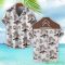 Citroen Brown Coconut Tree Pattern 3D Hawaiian Shirt And Shorts Product Photo 2