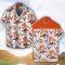 Corvette C8 Orange Coconut Pattern Combo 3D Hawaiian Shirt And Shorts Product Photo 2