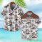 Dacia Brown Coconut Tree Pattern 3D Hawaiian Shirt And Shorts Product Photo 2