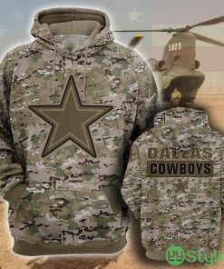 Dallas CowboysCamo Military Pattern 3D Hoodie For Fans Product Photo 1