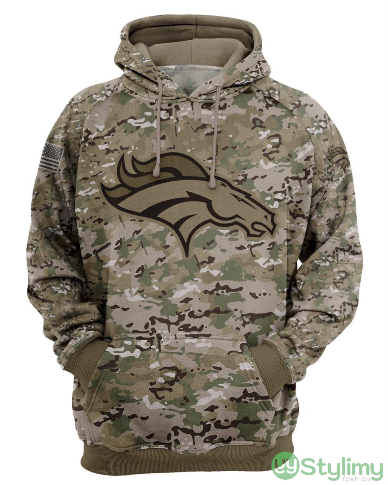 Denver BroncosCamo Military Pattern 3D Hoodie For Fans 2 Denver BroncosCamo Military Pattern 3D Hoodie For Fans Product Photo 2