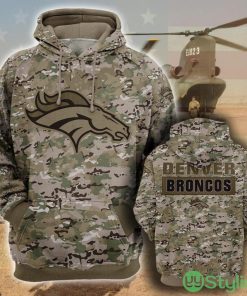 Denver BroncosCamo Military Pattern 3D Hoodie For Fans Product Photo 1