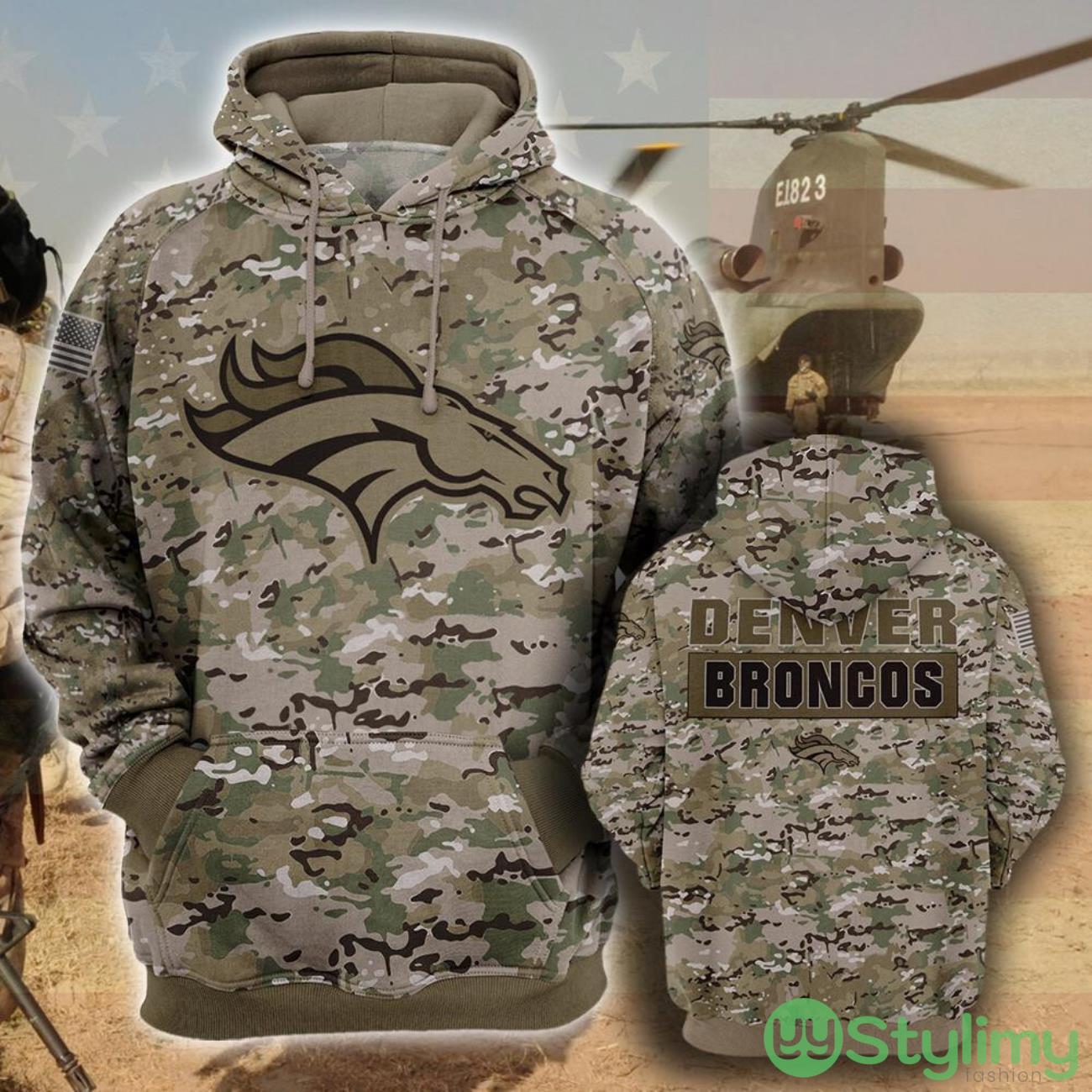 Denver BroncosCamo Military Pattern 3D Hoodie For Fans 8 Denver BroncosCamo Military Pattern 3D Hoodie For Fans Product Photo 1