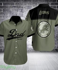Detroit Lions Button Shirt 3D Printing Team Hawaiian Shirt Product Photo 1