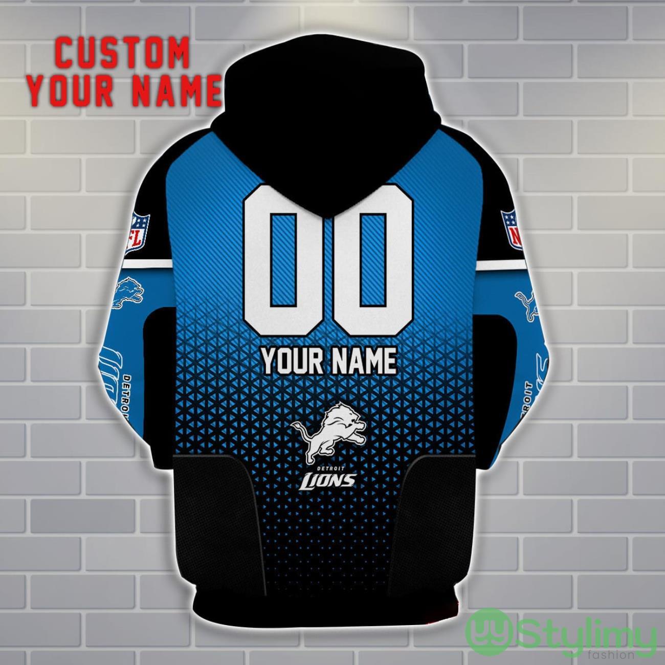 Detroit Lions Personalized Name And Number 3D Hoodie Unisex 2 Detroit Lions Personalized Name And Number 3D Hoodie Unisex Product Photo 2