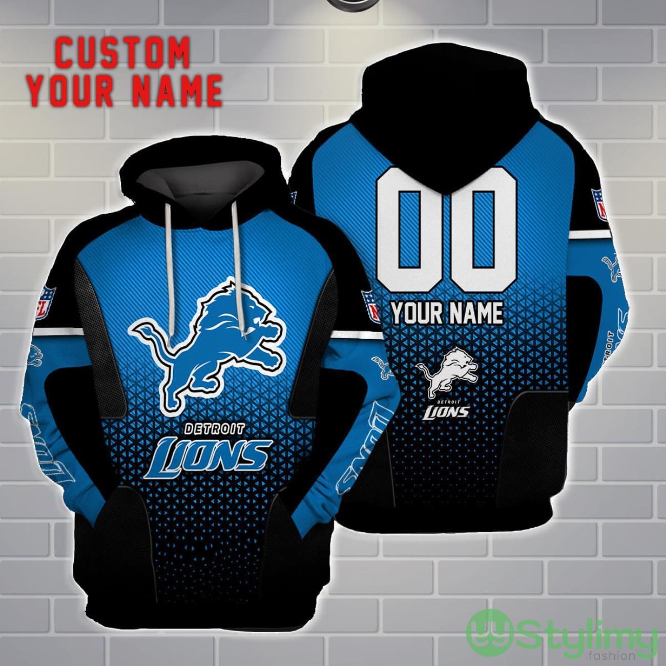 Detroit Lions Personalized Name And Number 3D Hoodie Unisex 8 Detroit Lions Personalized Name And Number 3D Hoodie Unisex Product Photo 1