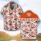 Dongfeng Orange Coconut Pattern Combo 3D Hawaiian Shirt And Shorts Product Photo 2