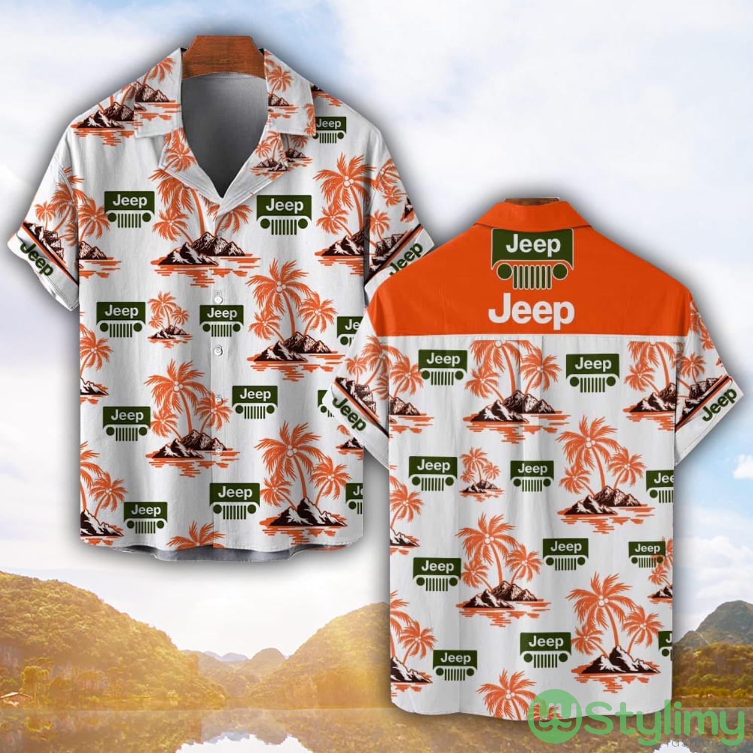 Jeep Orange Coconut Pattern Combo 3D Hawaiian Shirt And Shorts 3 Jeep Orange Coconut Pattern Combo 3D Hawaiian Shirt And Shorts Product Photo 1