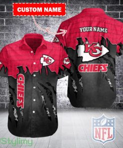 Kansas City Chiefs Personalized Button Shirt 3D Printing Team Hawaiian Shirt Product Photo 1