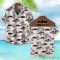 KTM Racing Brown Coconut Tree Pattern 3D Hawaiian Shirt And Shorts Product Photo 2