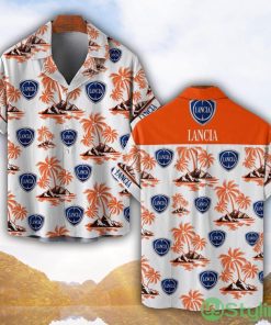 Lancia Orange Coconut Pattern Combo 3D Hawaiian Shirt And Shorts Product Photo 1