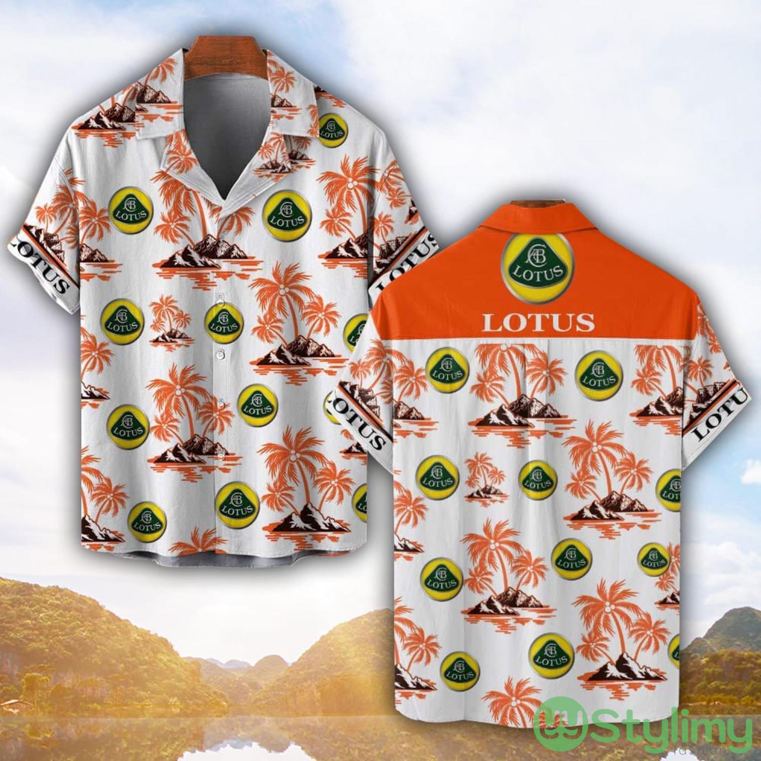 Lotus Orange Coconut Pattern Combo 3D Hawaiian Shirt And Shorts 3 Lotus Orange Coconut Pattern Combo 3D Hawaiian Shirt And Shorts Product Photo 1