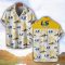 LS Tractor Yellow Coconut Pattern Combo 3D Hawaiian Shirt And Shorts Product Photo 2