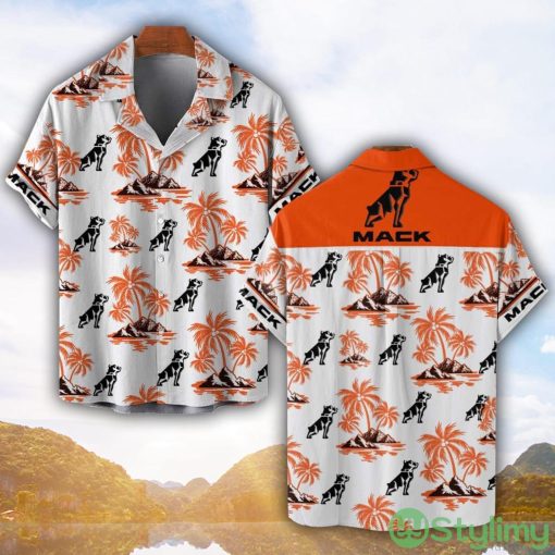 Mack Orange Coconut Pattern Combo 3D Hawaiian Shirt And Shorts Product Photo 1
