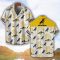 Mack Yellow Coconut Pattern Combo 3D Hawaiian Shirt And Shorts Product Photo 2
