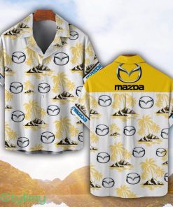 Mazda Yellow Coconut Pattern Combo 3D Hawaiian Shirt And Shorts Product Photo 1