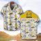 Mazda Yellow Coconut Pattern Combo 3D Hawaiian Shirt And Shorts Product Photo 2