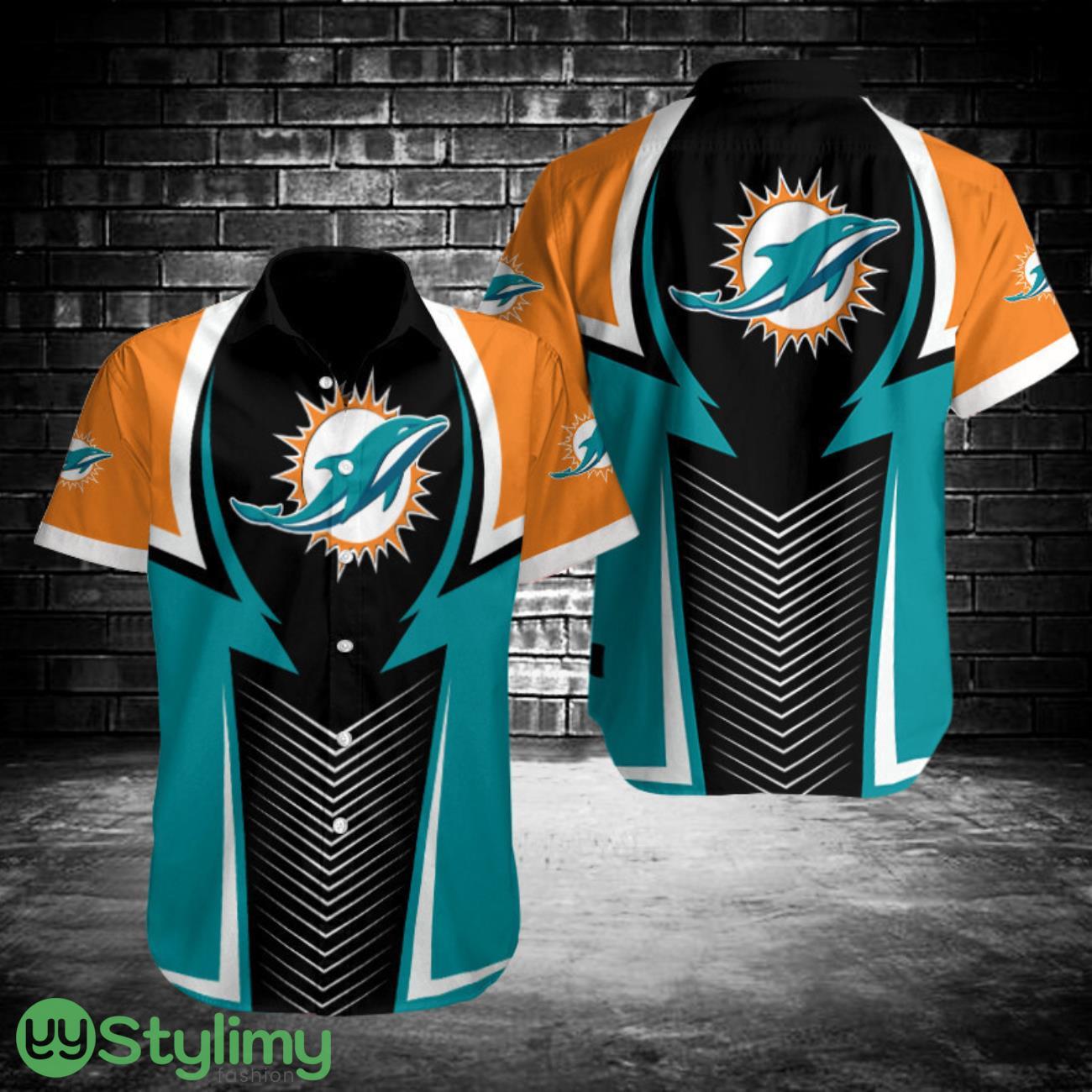 Miami Dolphins Button Shirt 3D Printing Team Hawaiian Shirt 2 Miami Dolphins Button Shirt 3D Printing Team Hawaiian Shirt Product Photo 1