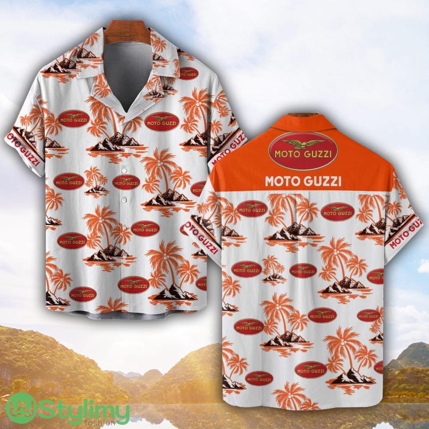 Moto Guzzi Orange Coconut Pattern Combo 3D Hawaiian Shirt And Shorts 3 Moto Guzzi Orange Coconut Pattern Combo 3D Hawaiian Shirt And Shorts Product Photo 1