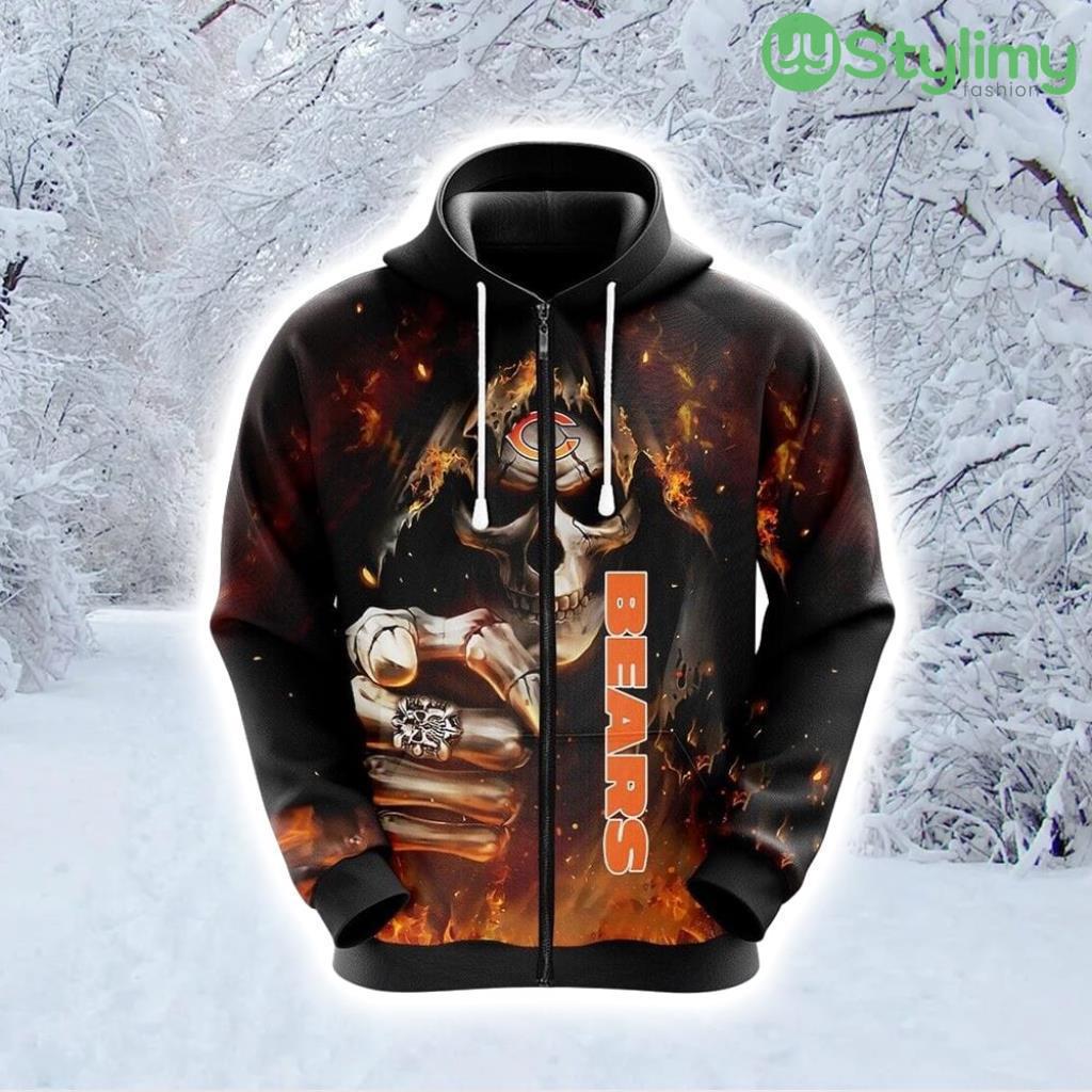 NFL Chicago Bears Skull Celebrate Game Day With Flair Hoodie 3D All Over Print 6 NFL Chicago Bears Skull Celebrate Game Day With Flair Hoodie 3D All Over Print Product Photo 1