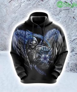 NFL Dallas Cowboys Skull Celebrate Game Day With Flair Hoodie 3D All Over Print Product Photo 1