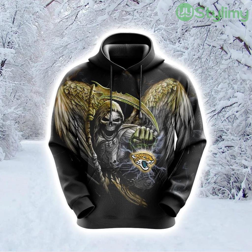 NFL Jacksonville Jaguars Skull Unite In Team Colors Hoodie 3D All Over Print 6 NFL Jacksonville Jaguars Skull Unite In Team Colors Hoodie 3D All Over Print Product Photo 1