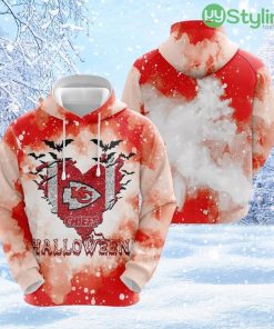 NFL Kansas City Chiefs Glitter Heart Halloween 3D Hoodie All Over Print For Big Fans Product Photo 1