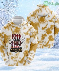 NFL Kansas City Chiefs Kiss Horror Pumpkins Halloween 3D Hoodie All Over Print For Awesome Fans Product Photo 1