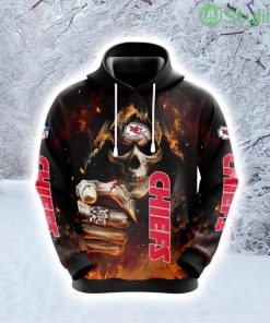 NFL Kansas City Chiefs Skull Champion Your Team Hoodie 3D All Over Print Product Photo 1