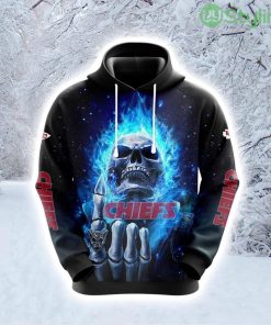 NFL Kansas City Chiefs Skull Score Big In Style Hoodie 3D All Over Print Product Photo 1