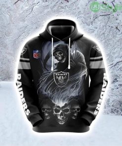 NFL Las Vegas Raiders Skull Champion Your Team Hoodie 3D All Over Print Product Photo 1