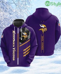 NFL Minnesota Vikings 3D Hoodie All Over Print Get Ready For Game Day Product Photo 1