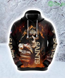 NFL New Orleans Saints Skull Champion Your Team Hoodie 3D All Over Print Product Photo 1