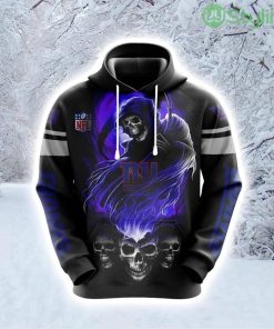 NFL New York Giants Skull Fashionable Game Time Attire Hoodie 3D All Over Print Product Photo 1