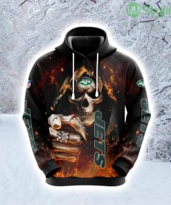 NFL New York Jets Skull Champion Your Team Hoodie 3D All Over Print Product Photo 1