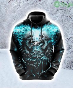 NFL Philadelphia Eagles Skull Unleash Your Fandom Hoodie 3D All Over Print Product Photo 1