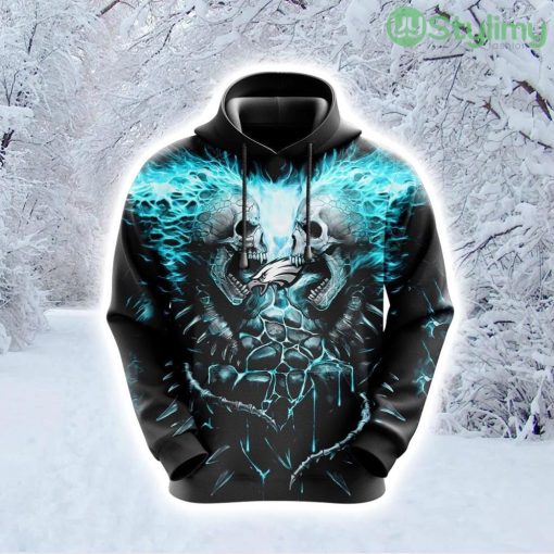 NFL Philadelphia Eagles Skull Unleash Your Fandom Hoodie 3D All Over Print Product Photo 1