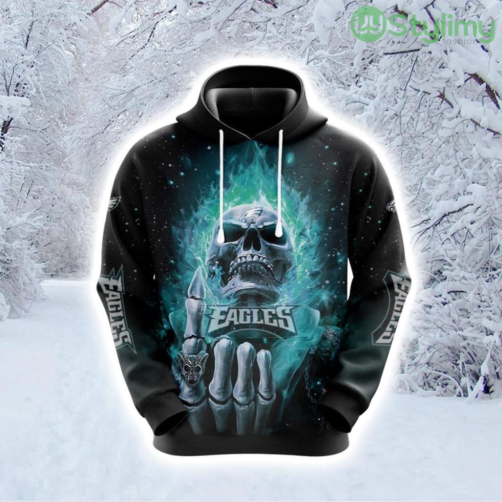 NFL Philadelphia Eagles Skull Up For Victory Hoodie 3D All Over Print 6 NFL Philadelphia Eagles Skull Up For Victory Hoodie 3D All Over Print Product Photo 1